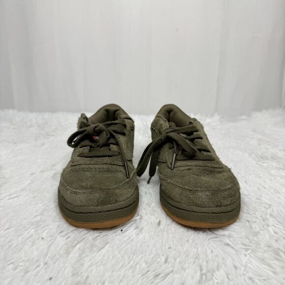 REEBOK / Club C 85 army green leather sneakers / M6 W7.5 - Picture 4 of 9